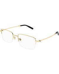Montblanc - Mb0313Oa 002 Optical Frames Titanium Transparent Squared - Lyst