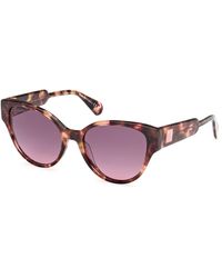 MAX&Co. - Mo0095 55B Sunglasses Acetate Smoke Round Normal - Lyst