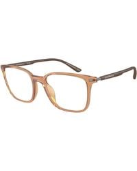 Emporio Armani - Ea3242U 6110 Optical Frames Injected Transparent Squared Normal - Lyst