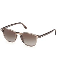 Tom Ford - Ft1302 Holt-02 45B Sunglasses Acetate Smoke Round Normal - Lyst