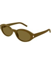 Saint Laurent - Sl 567 006 Sunglasses Acetate Round - Lyst