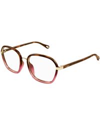 Chloé - Ch0309O 001 Optical Frames Bio-Injected Transparent Squared - Lyst