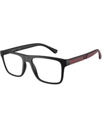 Emporio Armani - Ea4115V 5042 Optical Frames Injected Transparent Squared Normal - Lyst