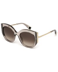 Furla - Sfu820 07T1 Sunglasses Acetate Round Normal Shaded - Lyst