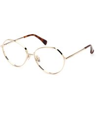 Max Mara - Mm5139 032 Optical Frames Metal Round Normal - Lyst