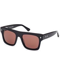 Web - We0354 01S Sunglasses Acetate Bordeaux Squared Normal - Lyst