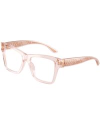 Dolce & Gabbana - Dg3411 3148 Optical Frames Acetate Transparent Squared Normal - Lyst