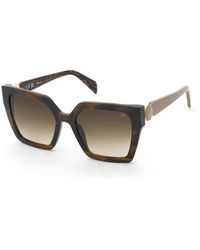 Blumarine - Sbm243 09Bd Sunglasses Acetate Geometric Normal Nuanced - Lyst