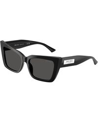 Jimmy Choo - Jc5041 500087 Sunglasses Acetate Butterfly Normal - Lyst