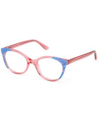 Guess - Gu50267 074 Optical Frames Acetate Round Normal - Lyst