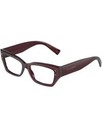 Dolce & Gabbana - Dg3387 3045 Optical Frames Acetate Transparent Squared Normal - Lyst