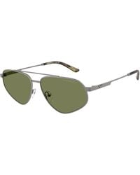 Emporio Armani - Ea2156 30032A Sunglasses Metal Pilot Normal - Lyst