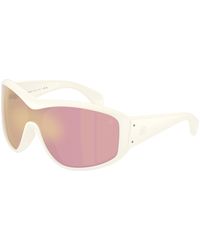 Moncler - Me8016U Thyra 50367J Sunglasses Injected Round Mirror - Lyst