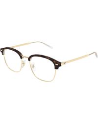 Montblanc - Mb0446Oa 004 Optical Frames Titanium Transparent Round - Lyst