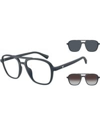Emporio Armani - Ea4279U 64501W Sunglasses Injected Transparent Pilot Normal - Lyst