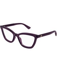 Gucci - Gg1589O Linea Lettering Eyeglasses - Lyst