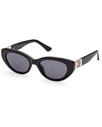 Guess - Gu7849 01A Sunglasses Injected Round Normal - Lyst