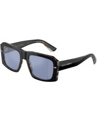 Dolce & Gabbana - Dg4430 34031U Sunglasses Acetate Light Squared Mirrored Mirror - Lyst