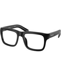 Prada - Pr D02V 25J1O1 Optical Frames Acetate Transparent Squared Normal - Lyst