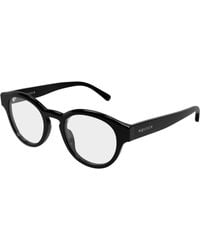 McQueen - Am0581O 001 Montature Da Vista Acetato Trasparente Rotonda - Lyst