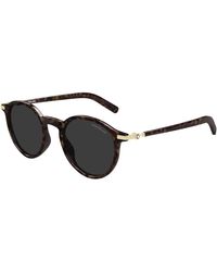 Montblanc - Mb0461S 003 Sunglasses Injected Round - Lyst