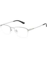 Emporio Armani - Ea1194Td 3015 Optical Frames Titanium Transparent Pillow Normal - Lyst