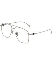 Moncler - Me1017T 1004 Optical Frames Titanium Transparent Pilot Normal - Lyst