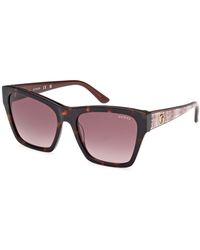 Guess - Gu00113 52F Sunglasses Acetate Squared Normal Shaded - Lyst