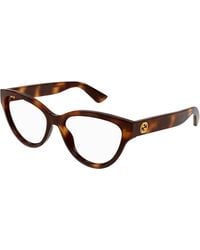 Gucci - Gg1581O 002 Optical Frames Injected Transparent Round - Lyst
