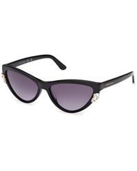 Guess - Gm00031 01B Sunglasses Acetate Smoke Cat Eye Normal - Lyst