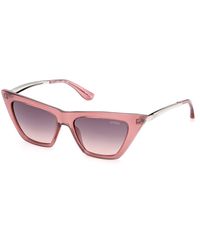 Guess - Gu00310 72B Sunglasses Injected Smoke Cat Eye Normal - Lyst