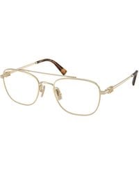 Miu Miu - Mu 51Wv Zvn1O1 Optical Frames Metal Squared Normal - Lyst