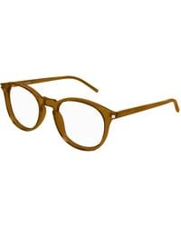 Saint Laurent - Sl 106 020 Optical Frames Acetate Transparent Round - Lyst