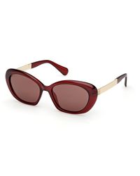 MAX&Co. - Mo0133 66E Sunglasses Injected Round Normal - Lyst