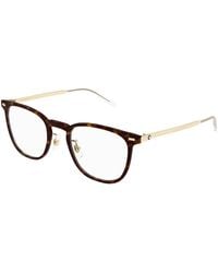 Montblanc - Mb0393On 003 Optical Frames Injected Transparent Squared - Lyst