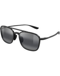 Maui Jim - Mj0447S 001 Occhiali Da Sole Iniettato Grigio Squadrata - Lyst