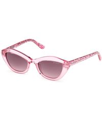Guess - Gu00229 75T Sunglasses Injected Bordeaux Geometric Normal - Lyst