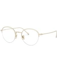 Giorgio Armani - Ar5098T 3281 Optical Frames Titanium Transparent Round Normal - Lyst