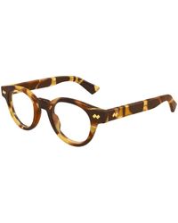 Bottega Veneta - Bv1443O 002 Optical Frames Acetate Transparent Round - Lyst