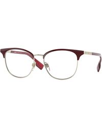Burberry - Be1355 Sophia 1319 Optical Frames Metal Squared Normal - Lyst