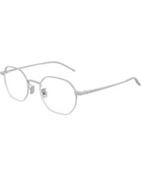 Bottega Veneta - Bv1423Oa 002 Optical Frames Titanium Transparent Round - Lyst