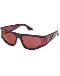 Gcds - Gd0066 01U Sunglasses Acetate Bordeaux Round Normal - Lyst