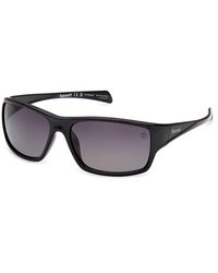 Timberland - Tb00017 01D Sunglasses Injected Smoke Squared Polarized - Lyst