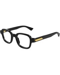 Bottega Veneta - Bv1462O 007 Optical Frames Acetate Transparent Squared - Lyst