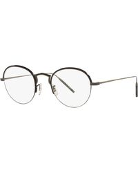 Oliver Peoples - Ov1290T Tk-6 5284 Optical Frames Titanium Transparent Round Normal - Lyst
