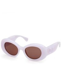 Max Mara - Mm0208 21E Sunglasses Injected Round Normal - Lyst