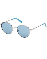Guess - Gu00237 10V Sunglasses Metal Round Normal - Lyst