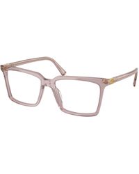 Miu Miu - Mu 08Xv 12W1O1 Optical Frames Acetate Transparent Squared Normal - Lyst