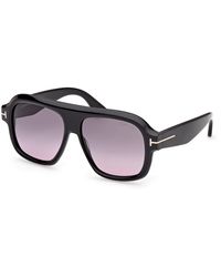 Tom Ford - Ft1324 Rhonda-02 01B Sunglasses Acetate Smoke Pilot Normal - Lyst