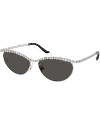 Swarovski - Sk7046 400187 Sunglasses Metal Cat Eye Normal - Lyst